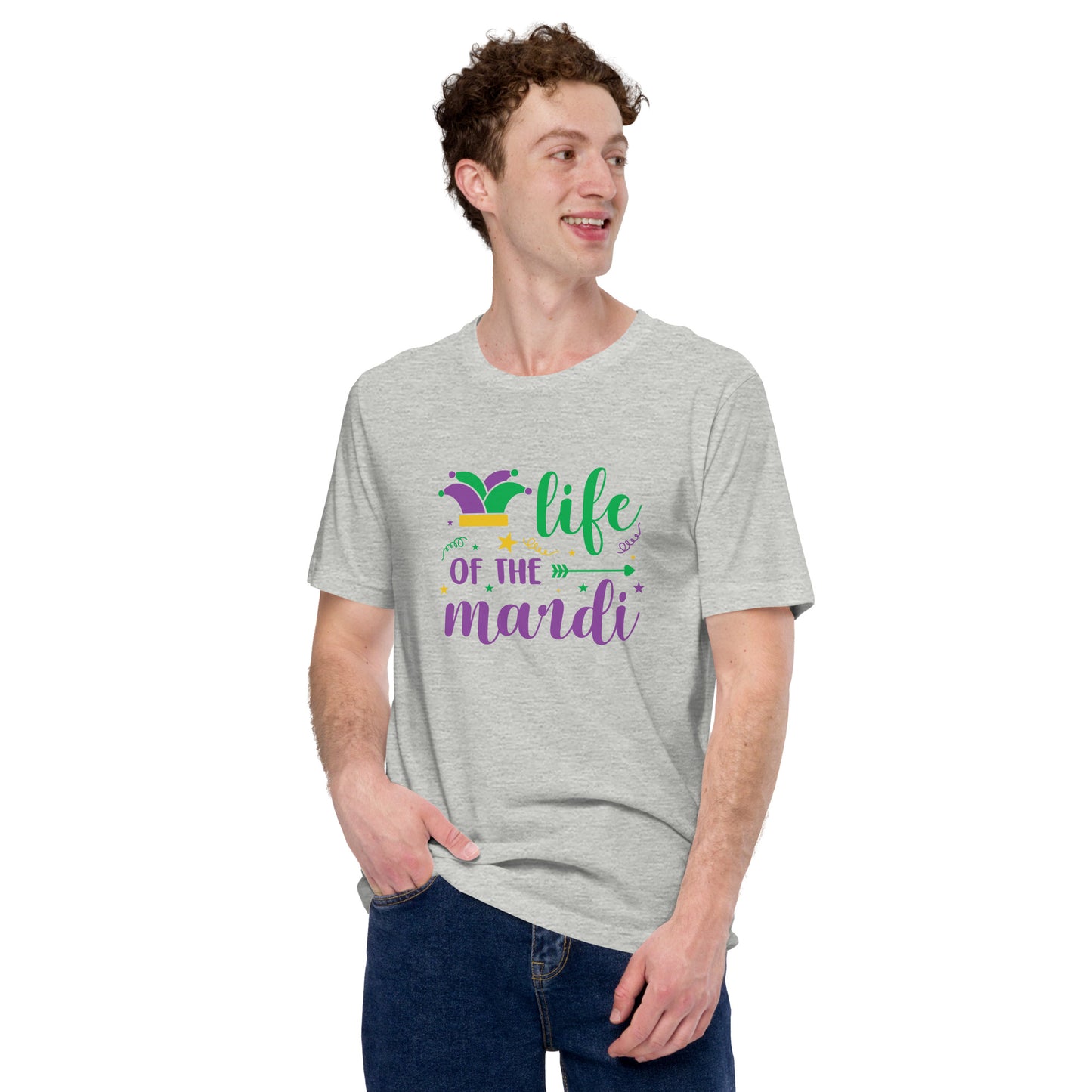 Life of the Mardi Unisex cotton t-shirt