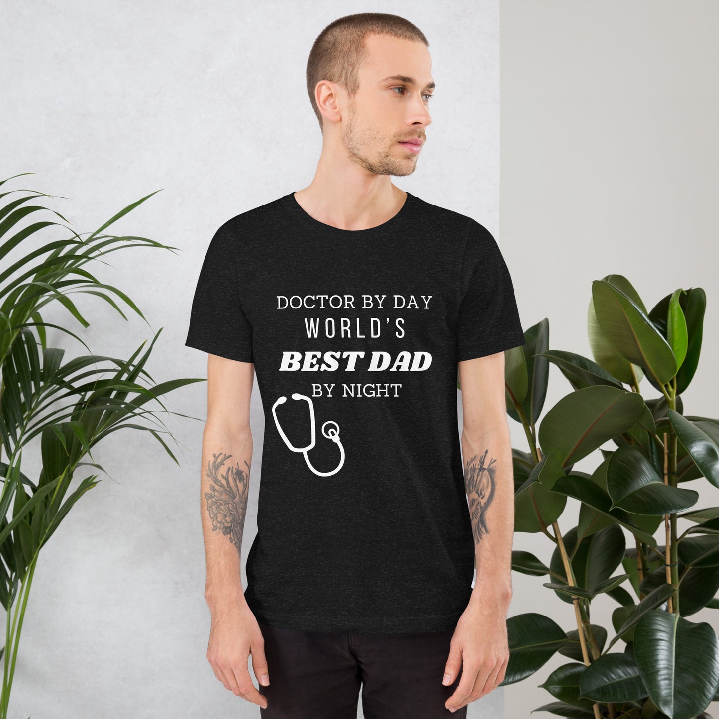 Doctor by day, world's best dad by night Cotton t-shirt