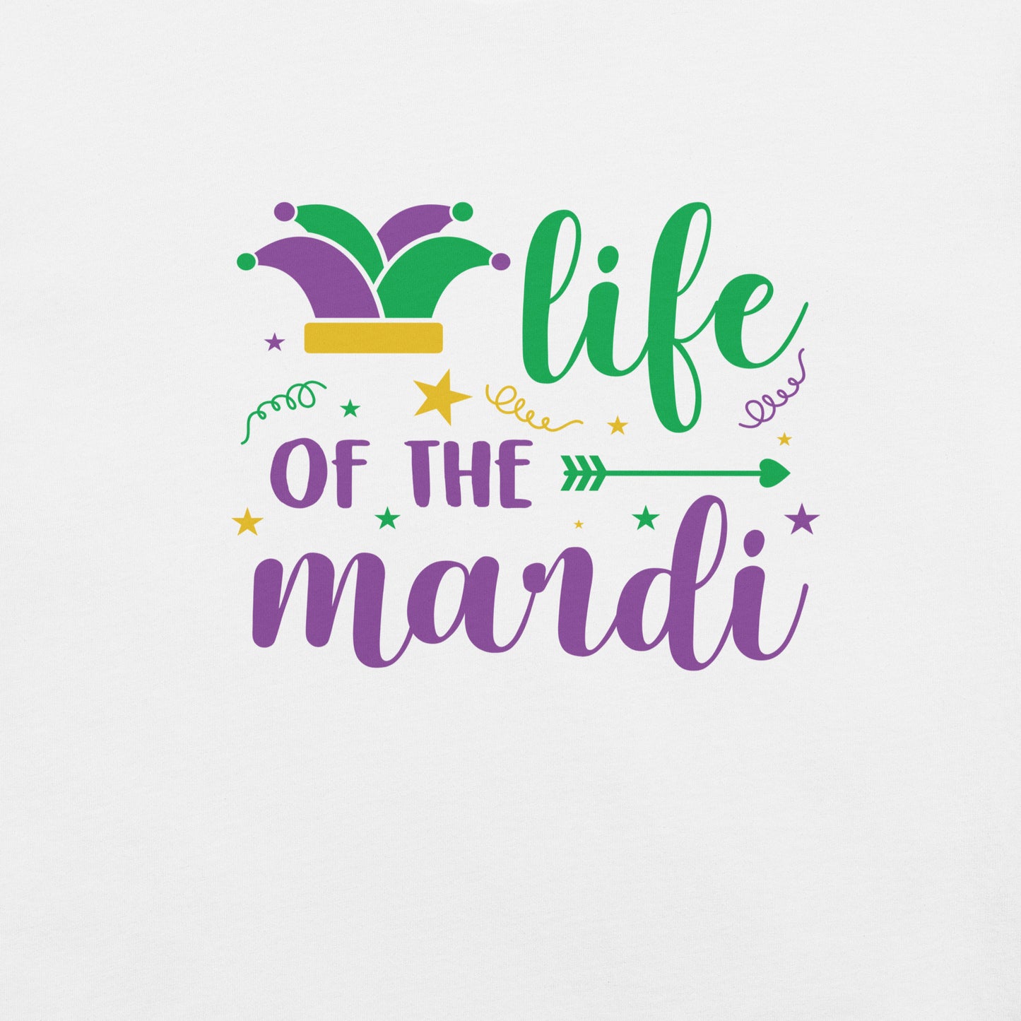 Life of the Mardi Unisex cotton t-shirt