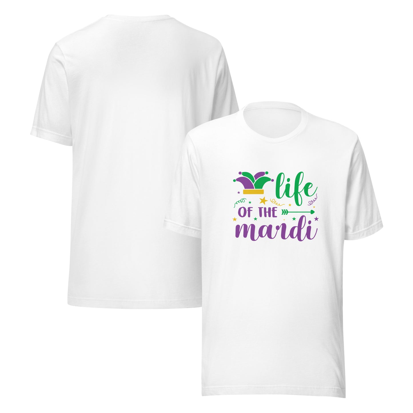 Life of the Mardi Unisex cotton t-shirt