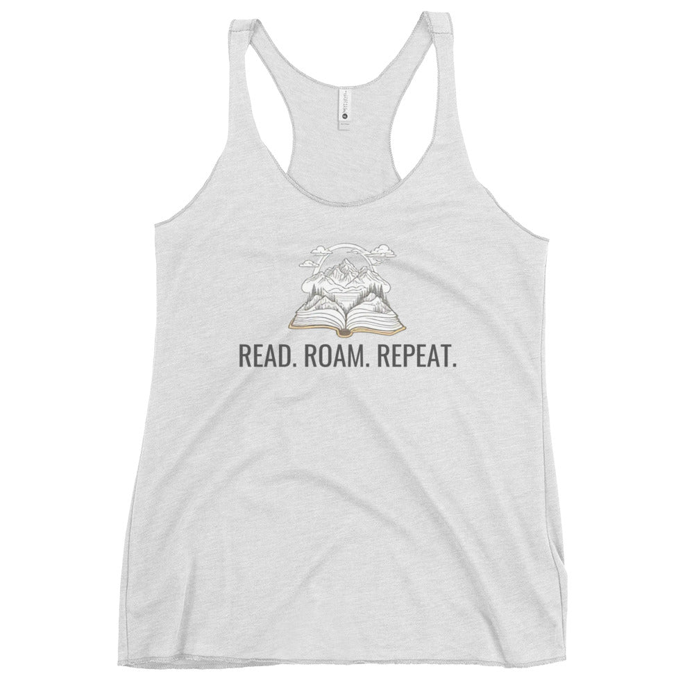 Read Roam Repeat Women's Workout Tank, Women's Racerback Tank